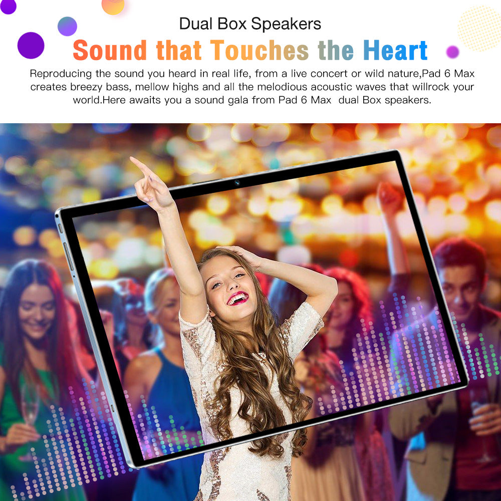 Pad 6 Max Android Tablet16+1T Large Screen Eye Protection Tablet Manufacturer In Stock Wholesale