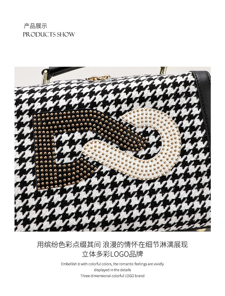 Korean Style Single Shoulder Women's Bag Wool Texture Versatile Handbag Trendy Personality Underarm Crossbody Women's Bag