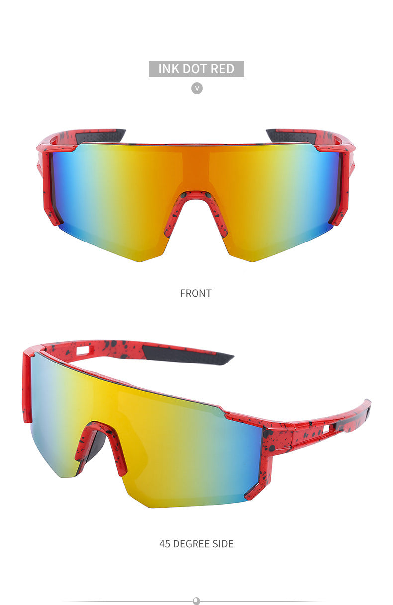 Cycling Goggles Colorful Outdoor Women's European and American One-piece Sunglasses Windproof Skiing Sports Sunscreen Sunglasses Men