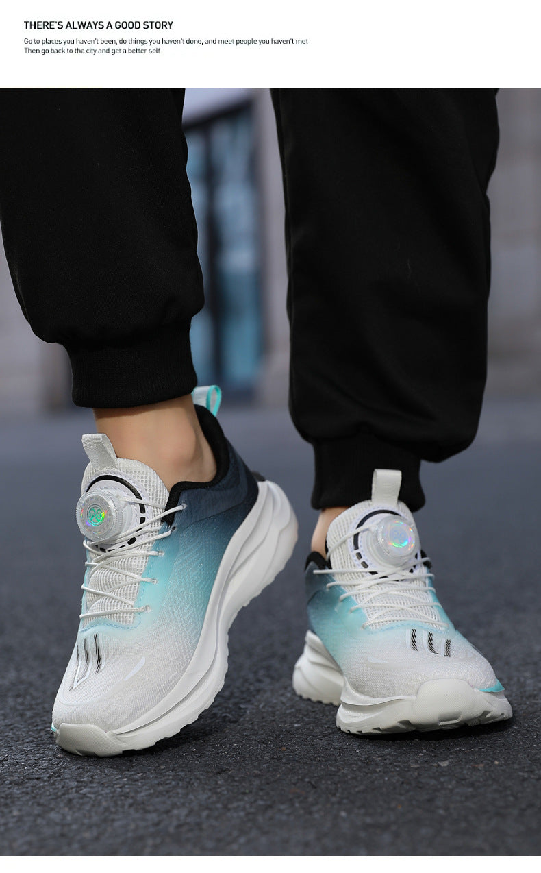 Spring and Summer New Children's Comfortable Breathable Button Running Shoes Fashionable Casual Kids Shoes Non-Slip Wear-Resistant Boys' Sports Shoes