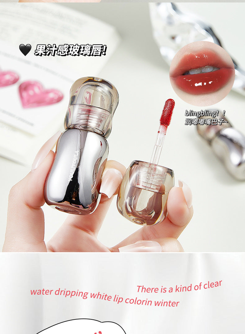 Lipstick Lip Gloss Brightening Non-Stick Cup Mirror Gloss Pouty Lips Tender Moisturizing Non-Drying Student Party Cosmetics Lipstick for Women