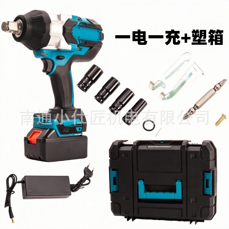 Cross-Border Trade High-Torque Lithium Battery Rechargeable Electric Wrench Portable Auto Repair Air Gun Woodworking Framing Tool