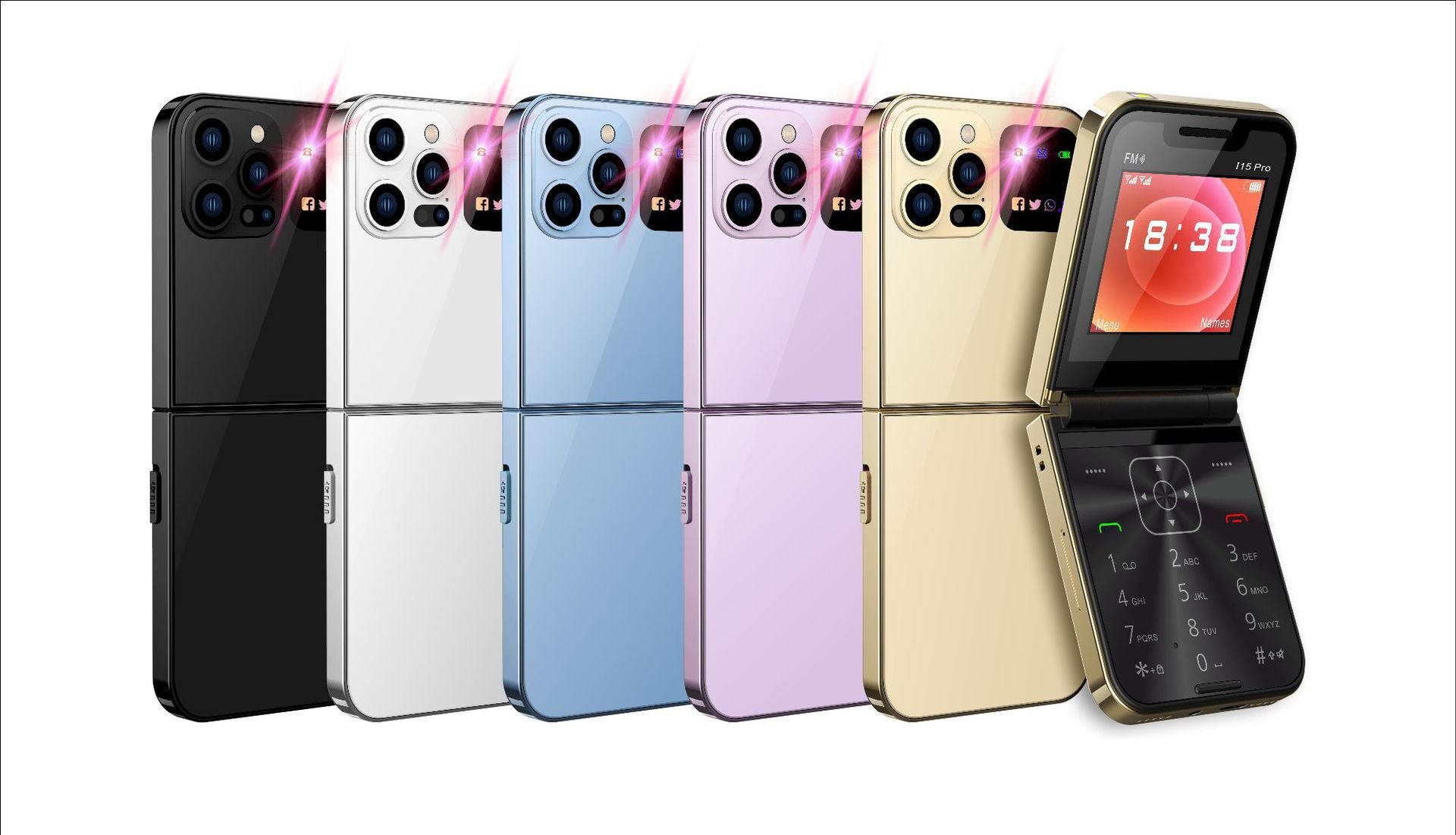 Mobile Phone i15 pro Dual SIM Non-Smartphone Flip Phone Button Elderly Phone2G Mobile Phone