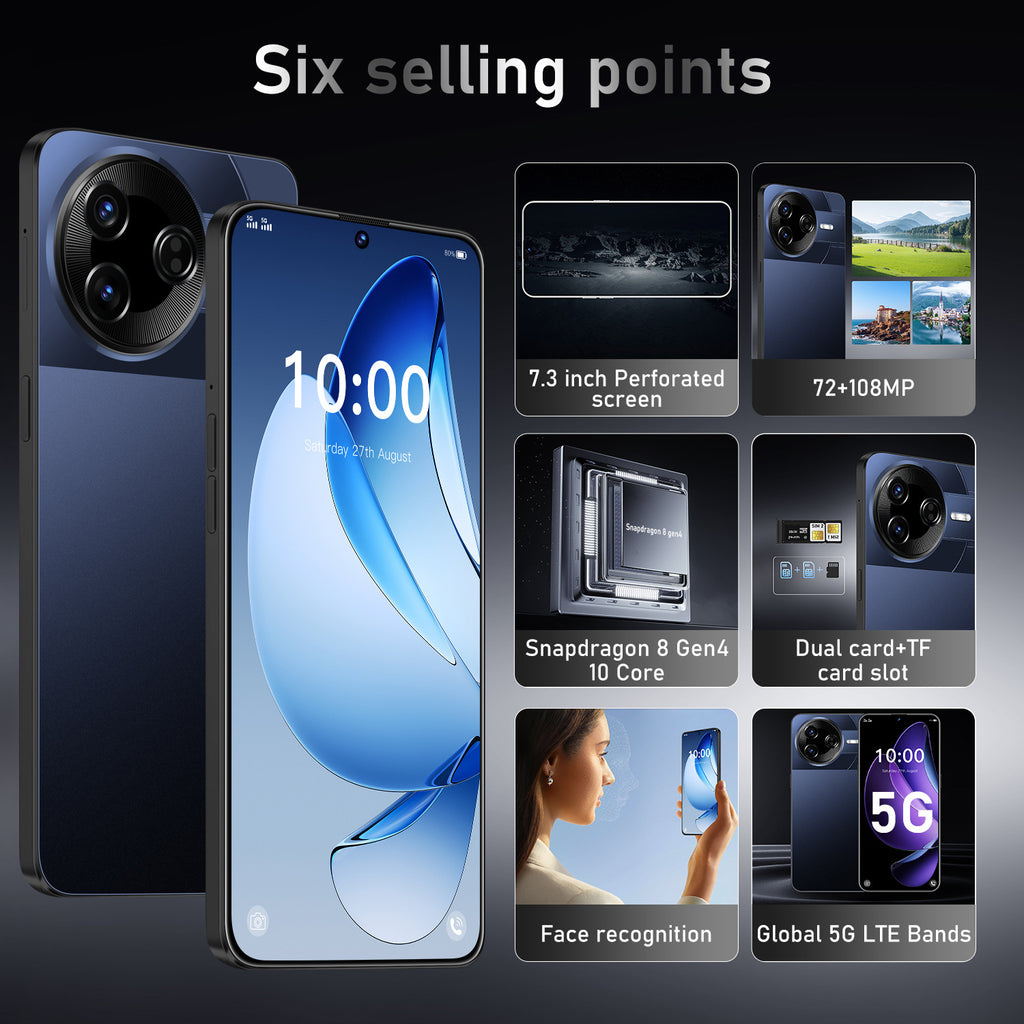 F7 Ultra Mobile Phone7.3Inch Hd Large Screen16+1T True5G Android15Smartphone Manufacturer