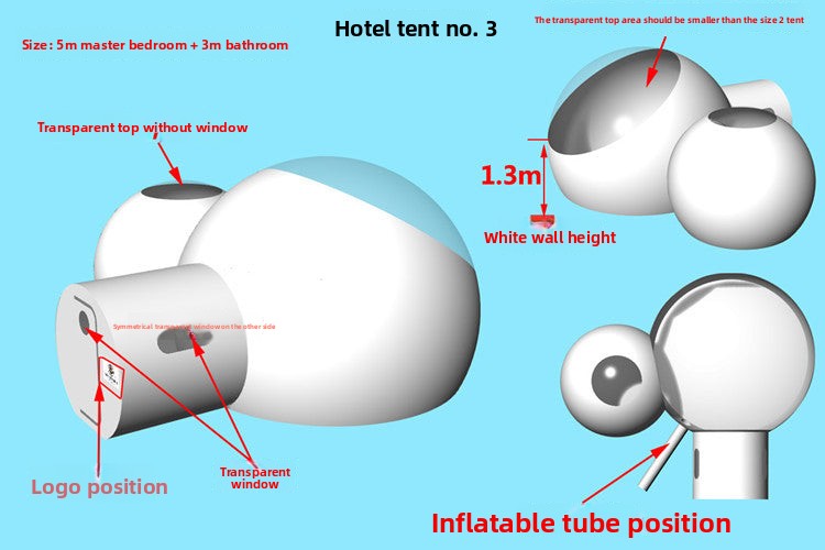 Inflatable Bubble House Outdoor Scenic Spot Check-in Festival Decoration Tent Manufacturer Sunshade Starry Sky Room Bubble House