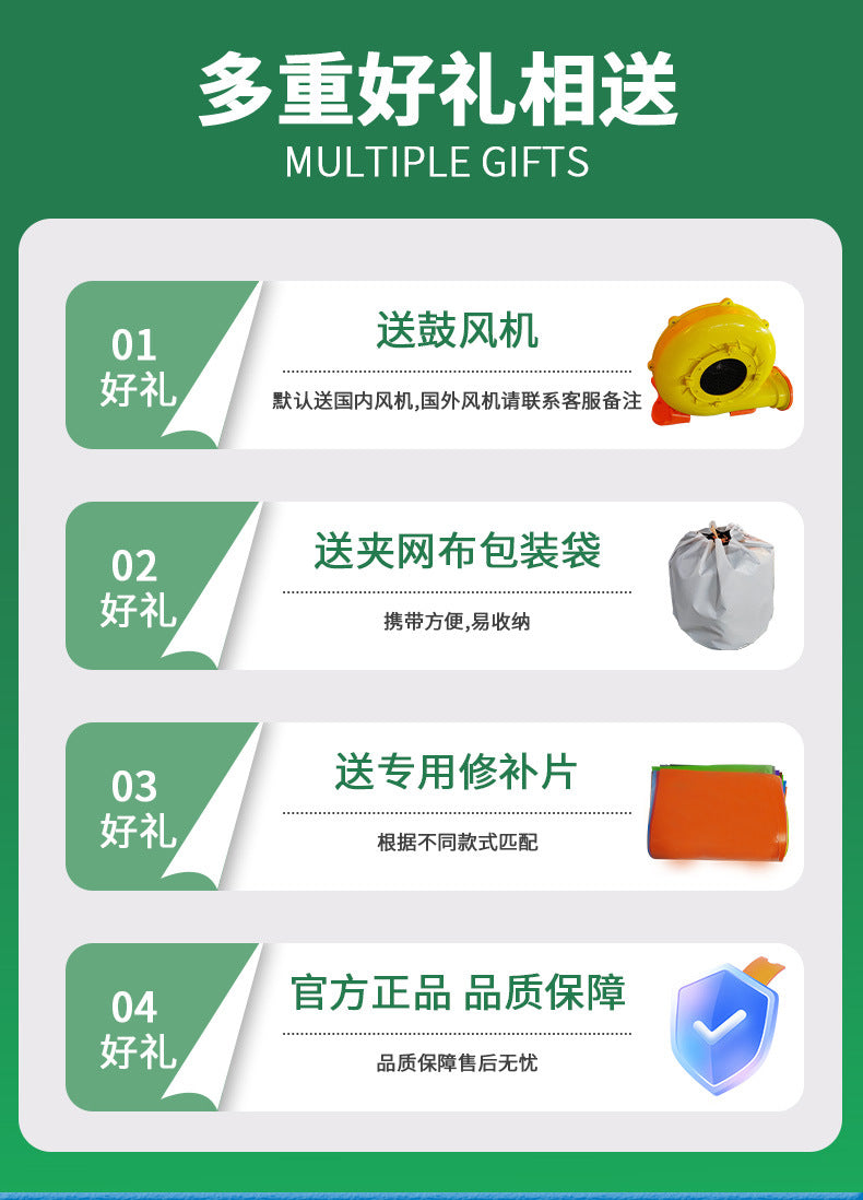 Internet Celebrity New Inflatable Large Castle Manufacturer Slide Trampoline Play Castle Outdoor Stall Inflatable Amusement Equipment