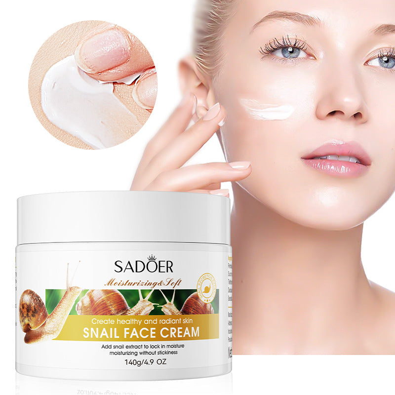 Snail Cream140g SADOER Hydrating Moisturizing and Nourishing Skin Rejuvenation Cross-Border Foreign Trade Live Wholesale