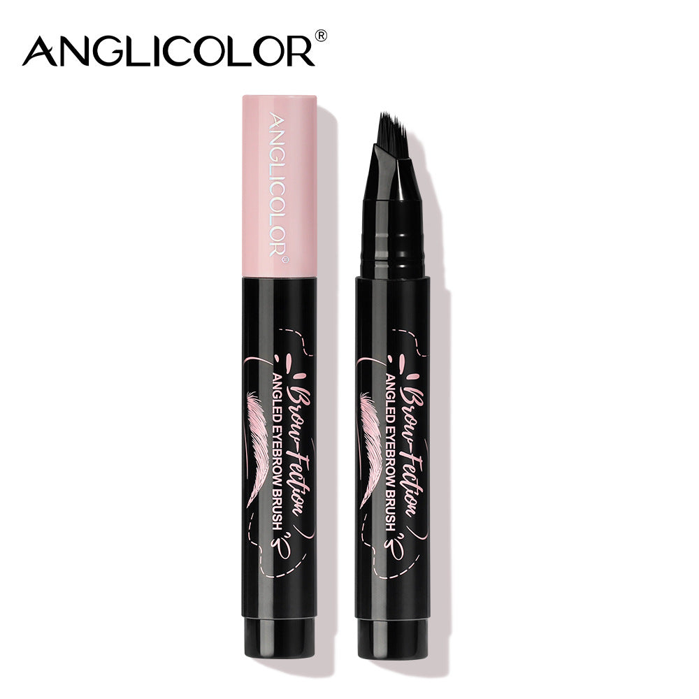 Specially Designed Multi-Pronged Plush Waterproof Eyebrow Pencil Long-Lasting Non-Fading Liquid Eyebrow Pencil for Distinct Wild Eyebrows
