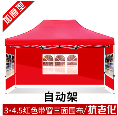 Four-Corner Rainproof Automatic Tent Large Umbrella Four-Legged Canopy Outdoor Stall Use Sunshade Rain Cover Wholesale