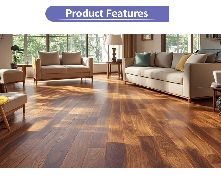 Customizable 12mm Padauk Solid Wood Flooring UV Lacquer Finish Three-Layer Waterproof Outdoor/Exterior Luxury Home Living Room