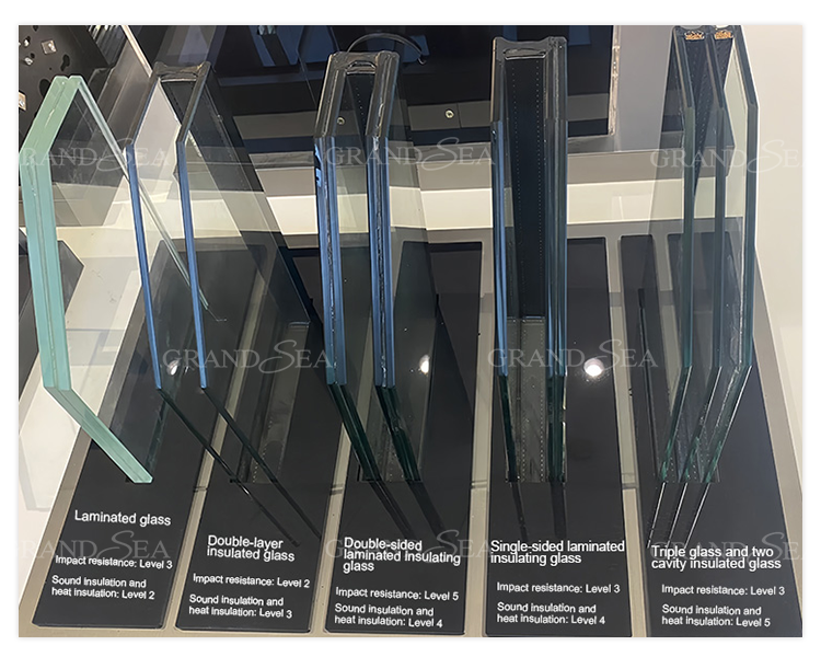 Hurricane Resistant Thermal Insulation Double Glazed Modern Exterior Door Modern Design Aluminum Lowe Glass Sliding Door