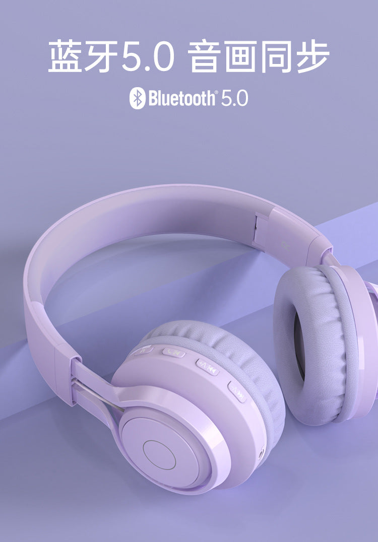 Hot-selling Over-ear Headphones Bluetooth Long Battery Life Children's Student Bluetooth Headphones Wireless High-Quality Sound Headset
