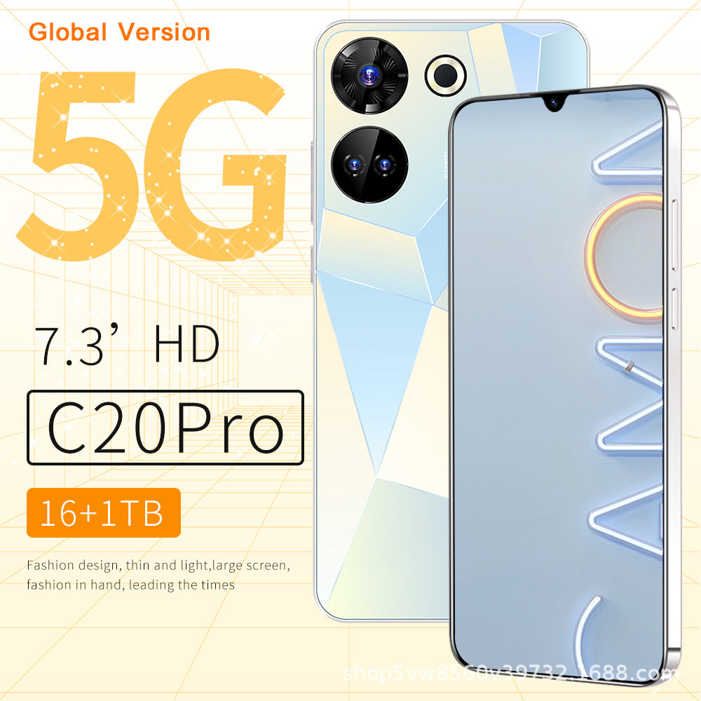 Mobile Phone C20Pro Smartphone16+1T Large Memory Dedicated7.3High Definition Screen Source Factory Wholesale