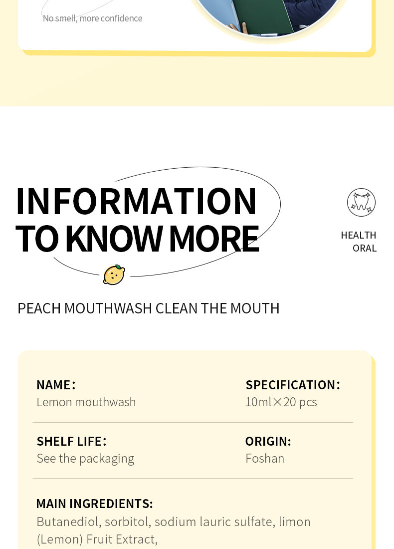 Full English Mouthwash Box Set SADOER Disposable Portable Oral Cleaning Care  Foreign Trade Wholesale