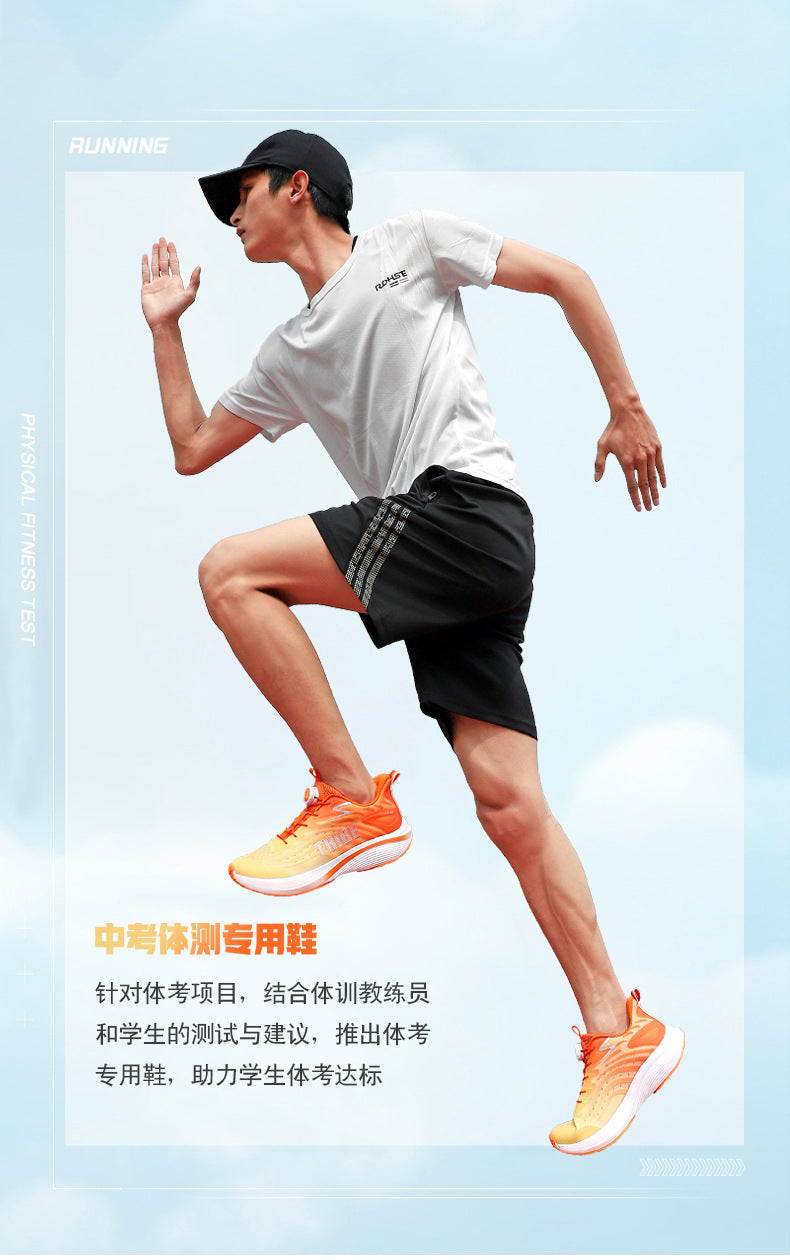 Full Palm Carbon Plate Running Shoes Mesh Ultra-Light Shock Absorption Men and Women Students Racing Jogging Sports Marathon Professional Running Shoes
