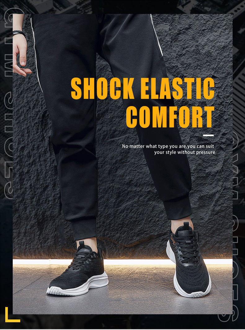 2025Foreign Trade New Fashion Sports Casual Shoes Breathable Mesh Men's Shoes Lightweight Non-Slip Wear-Resistant Running Shoes