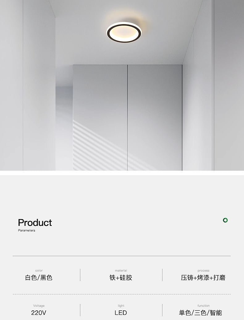 Entryway Hallway Light Modern Minimalist Corridor Balcony Ceiling Light Creative Minimalist Square Round Cloakroom Light