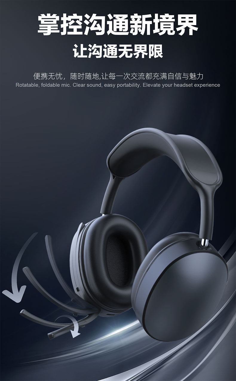 New Wireless Bluetooth Headset Head-mounted Music E-sports Game Long Battery Life Head-mounted Telephone Bluetooth5.4
