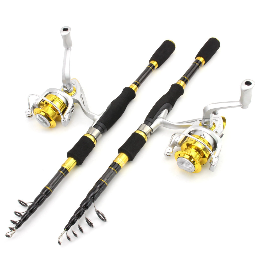 1.8Miluya Rod Set Ultra Short Telescopic Fishing Rod Spinning Reel Combo Amazon FBA Overseas Warehouse Fishing Gear