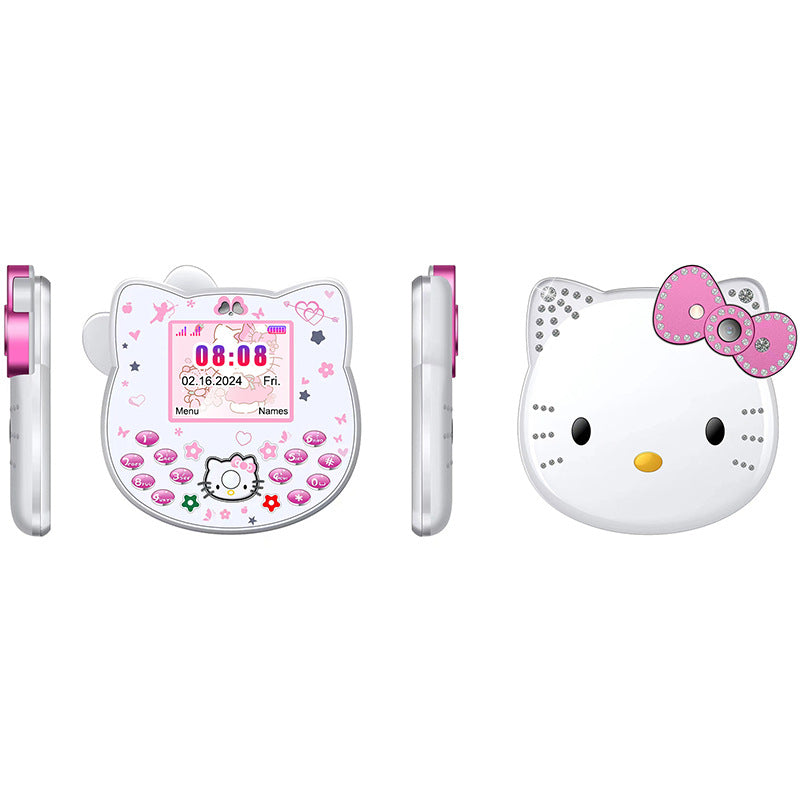 i168Mini Button Straight New Model Mini Hellokitty Small Phone Hot Sale Cartoon Cute