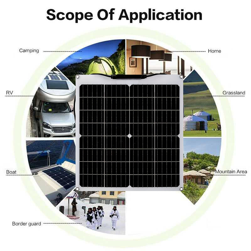 Hot Selling 40w18v Flexible Solar Panel Photovoltaic Power Generation Set Household Energy Storage Matching Portable Durable