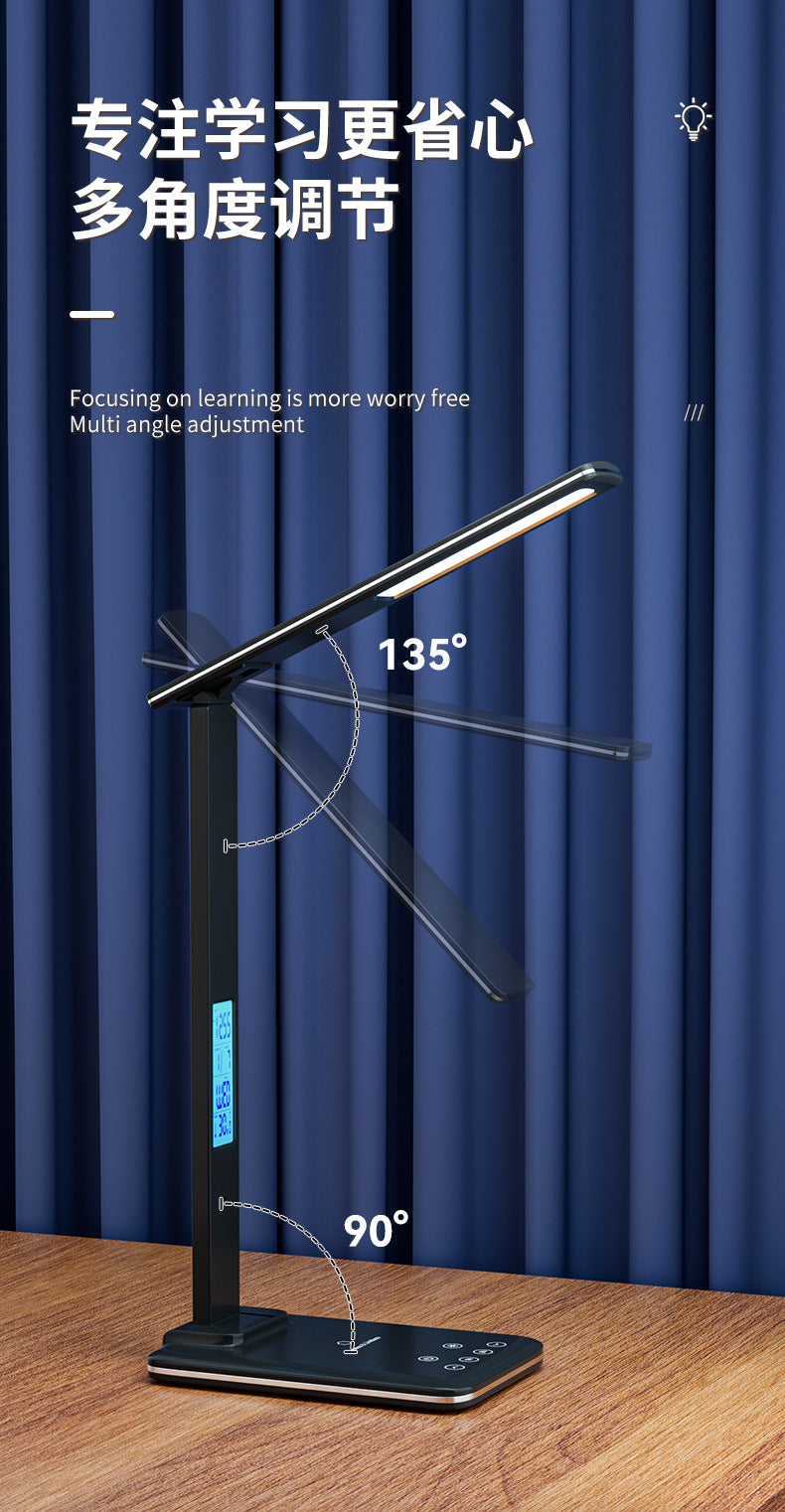 Wireless Charging Table Lamp Bedside High-end Adjustable Dimming Color Night Light Multi-functional Desktop Study Lamp