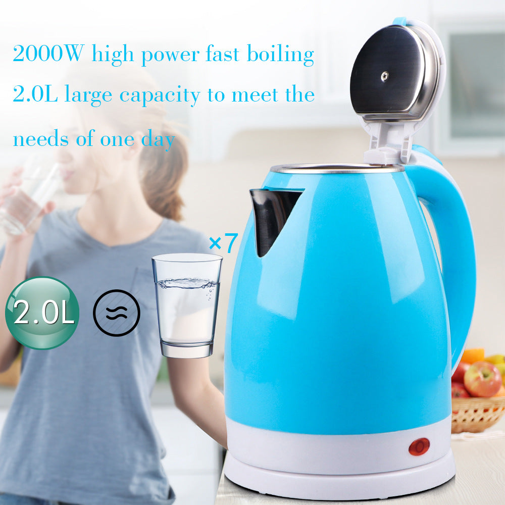 European Standard Large Capacity Electric Kettle Automatic Power-off Electric Heating Kettle Stainless Steel Household Boiling Water Kettle2.L