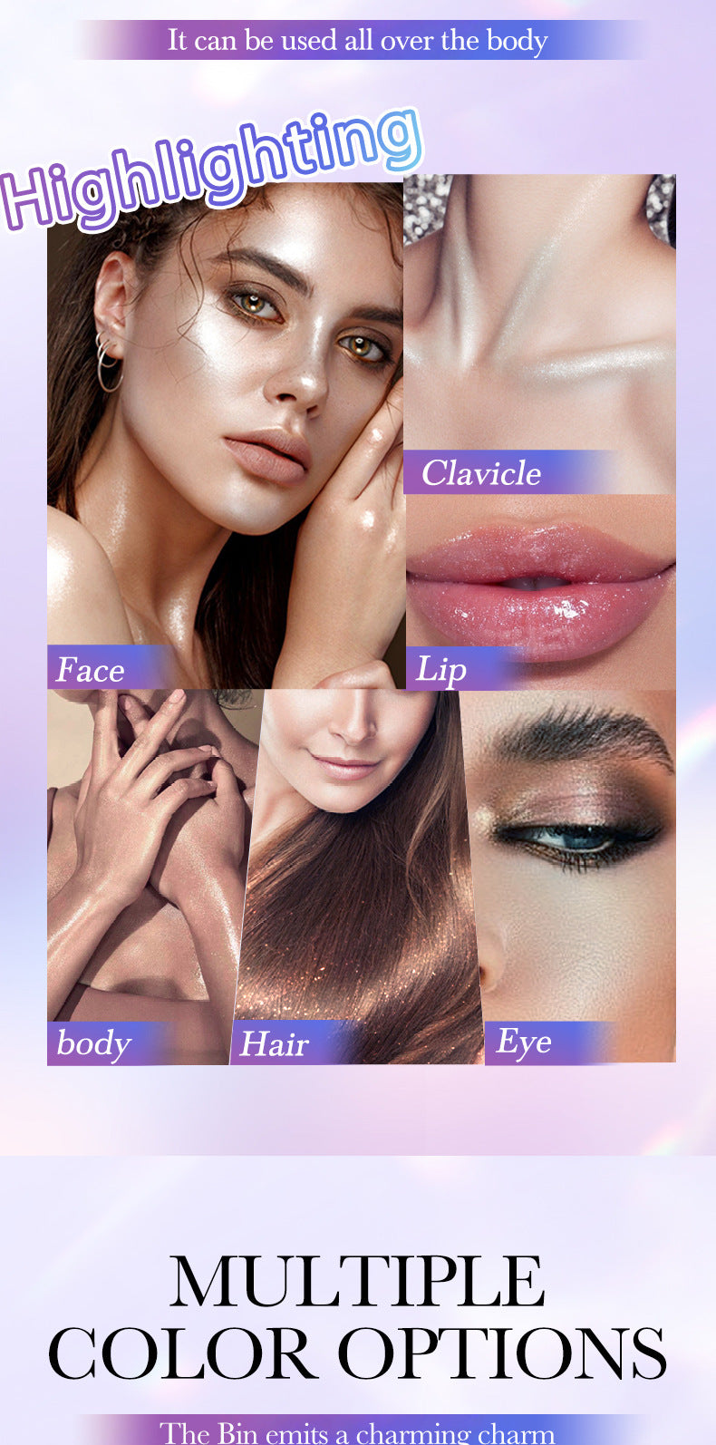 Colorful Highlight Gel SADOER Increase Facial Highlight Makeup Gel Cross-Border Wholesale