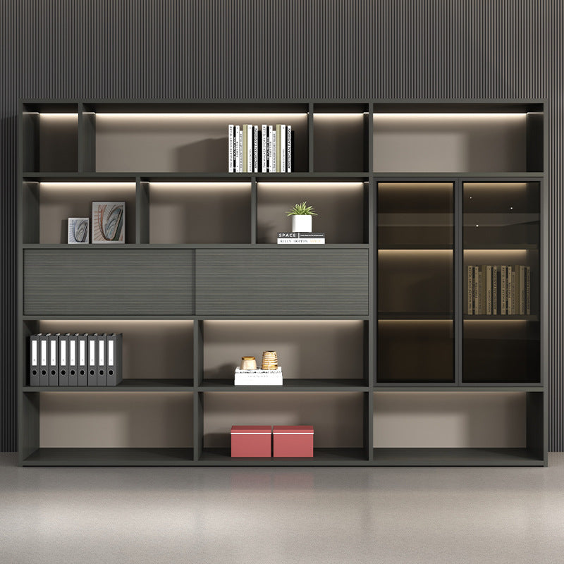 Boss Office Light Luxury Wooden Archive File Cabinet Archive Cabinet Storage Bookcase Manager Room Background Cabinet