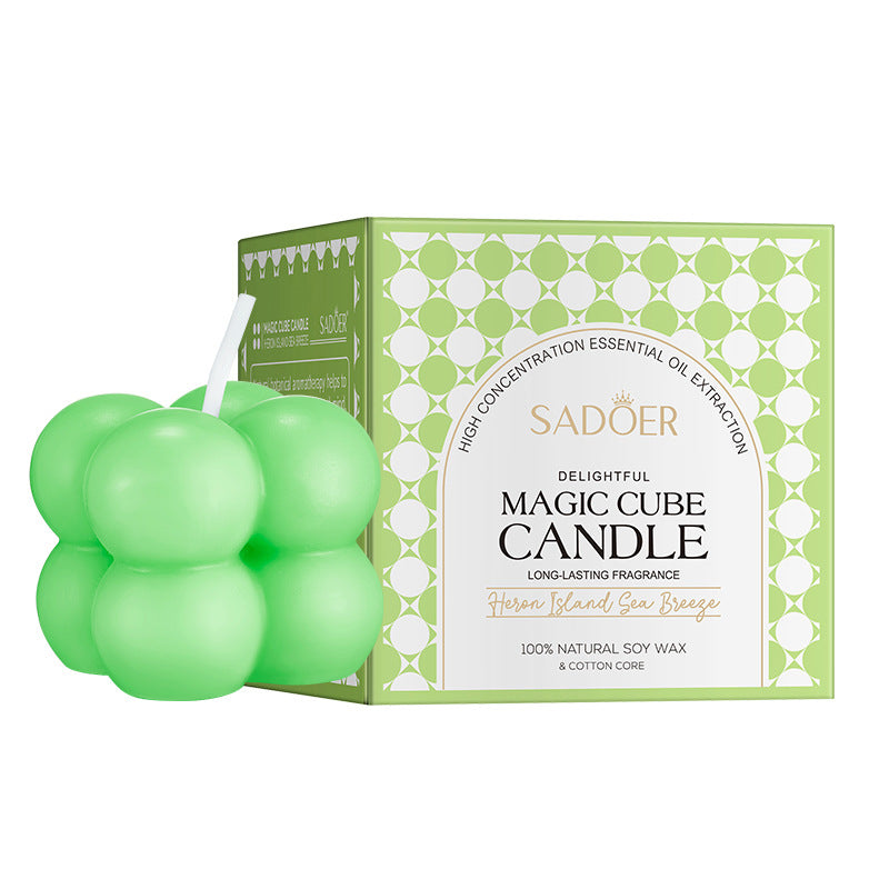 Magic Cube Scented Candle SADOER Celebration Birthday Party Multicolor Birthday Candles Cross-Border Wholesale