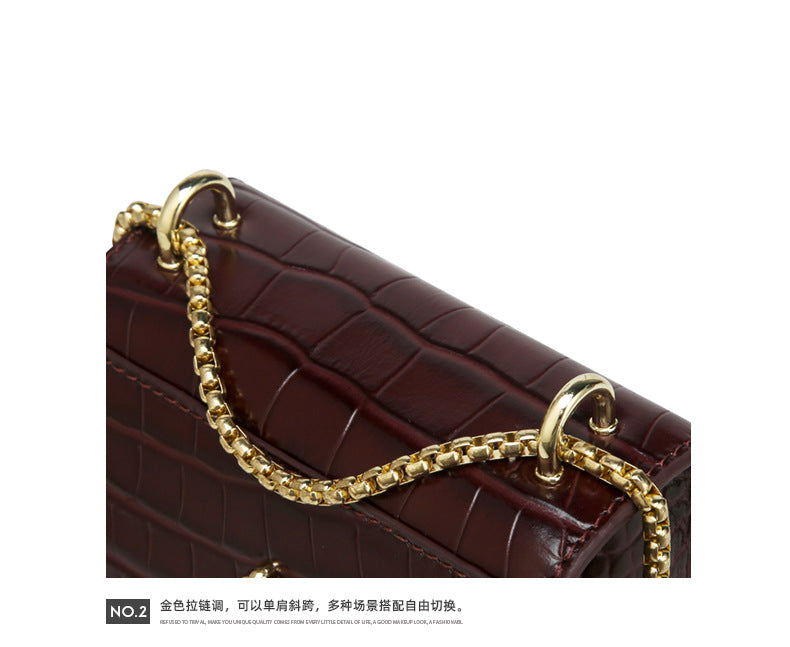 New Trendy Fashion Small Square Bag Retro Chic Single Shoulder Women's Bag Unique Niche Fresh Crossbody Women's Bag