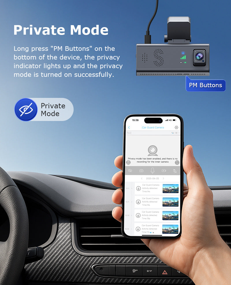 New Driving Recorder Binocular Parking Camera Panoramic HD Infrared Night Vision GPS Vehicle-mounted Monitoring