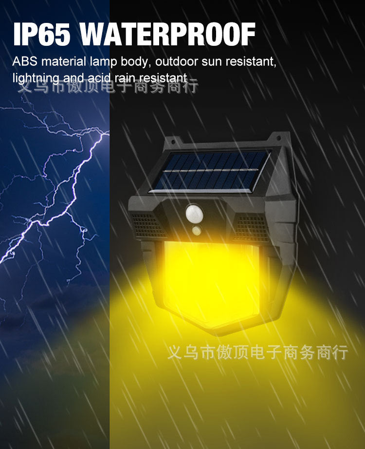 New Solar Light Outdoor Garden Light Human Body Sensing Tungsten Wall Light Garden Villa Street Light Waterproof