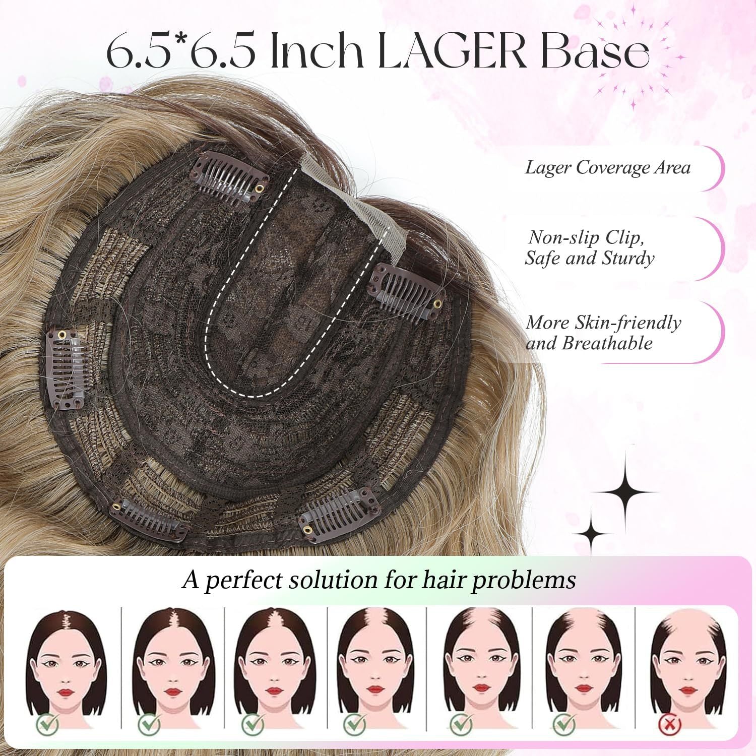 European and American Style Small Lace Wig Set Export Synthetic Fiber Medium Length Women's Top Natural Middle Part Bangs Hairpiece Wig