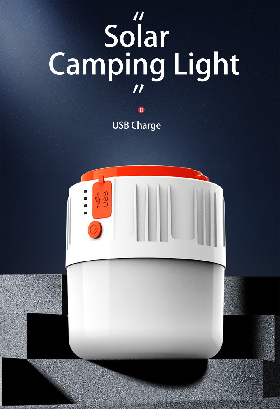 Outdoor Solar Rechargeable Bulb Tent Light Emergency Light Camping Light Household Power Outage Light with Remote Control