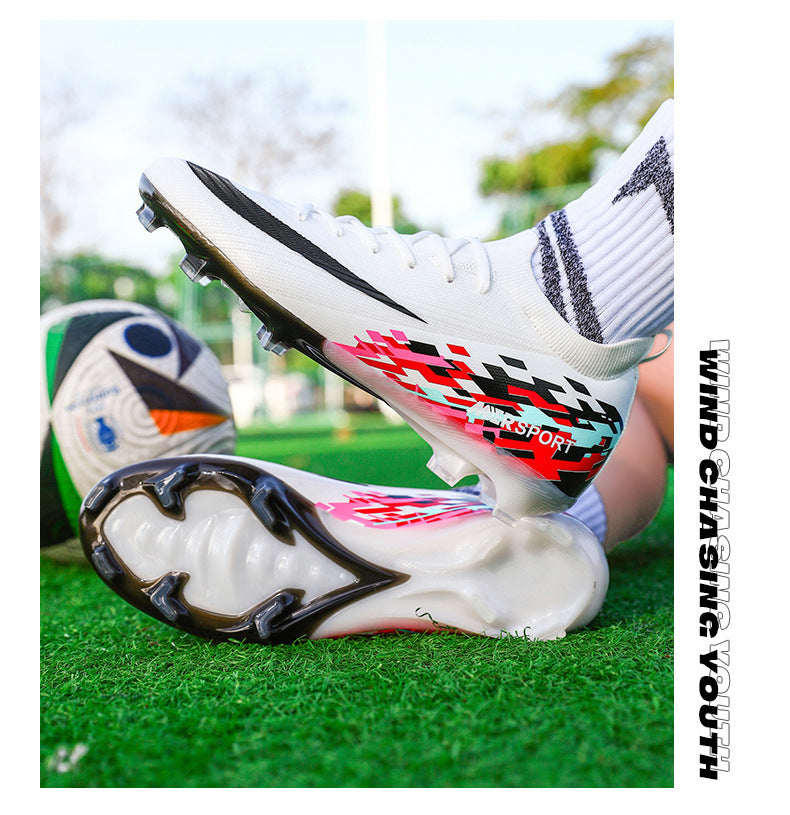 New Large Size Long Spike Football Shoes Low Top Youth Competition Training Student Football Sports Shoes