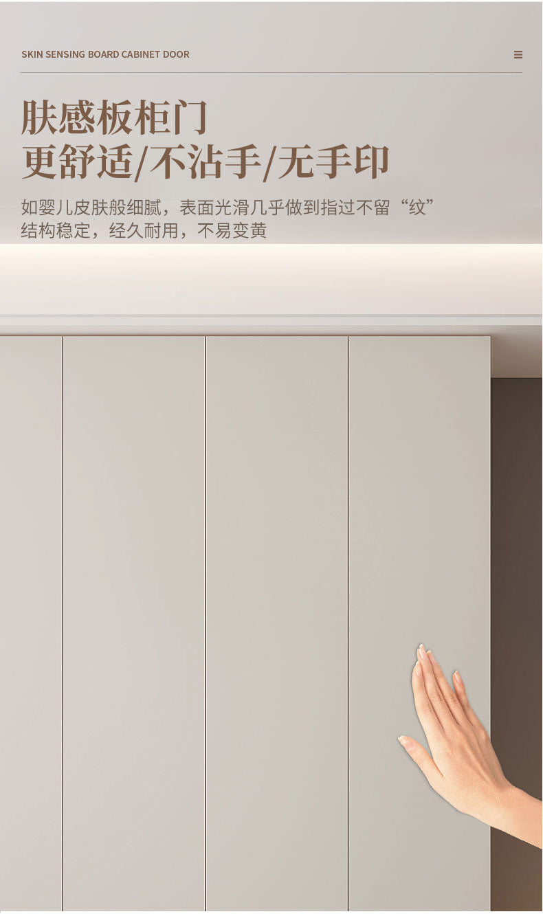 Wardrobe Solid Wood Hanging Area Multi-Bedroom Home Eco-Board Children's Room Corner Computer Desk Desk Cabinet Integrated Wardrobe