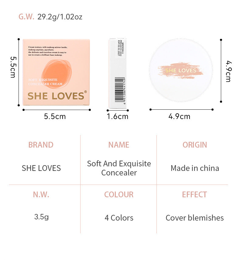 New Product SHELOVES Concealer Matte Highlighter Face Brightening Natural Shadow Tear Trough Concealer