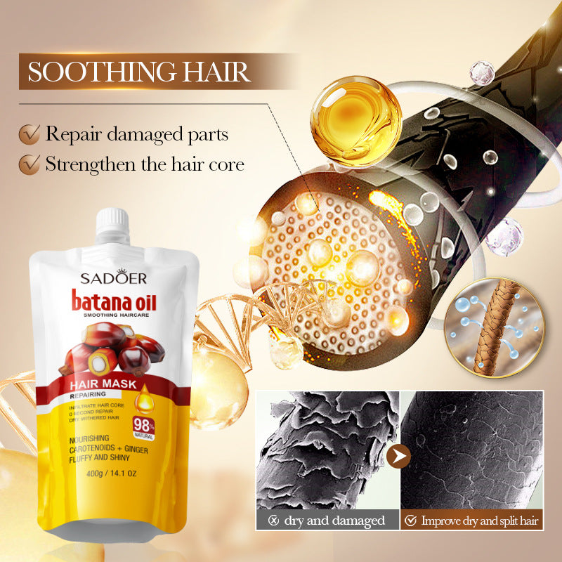 Batahana Nourishing Hair Mask SADOER Soothing and Moisturizing Conditioner Sachet Cross-Border Wholesale