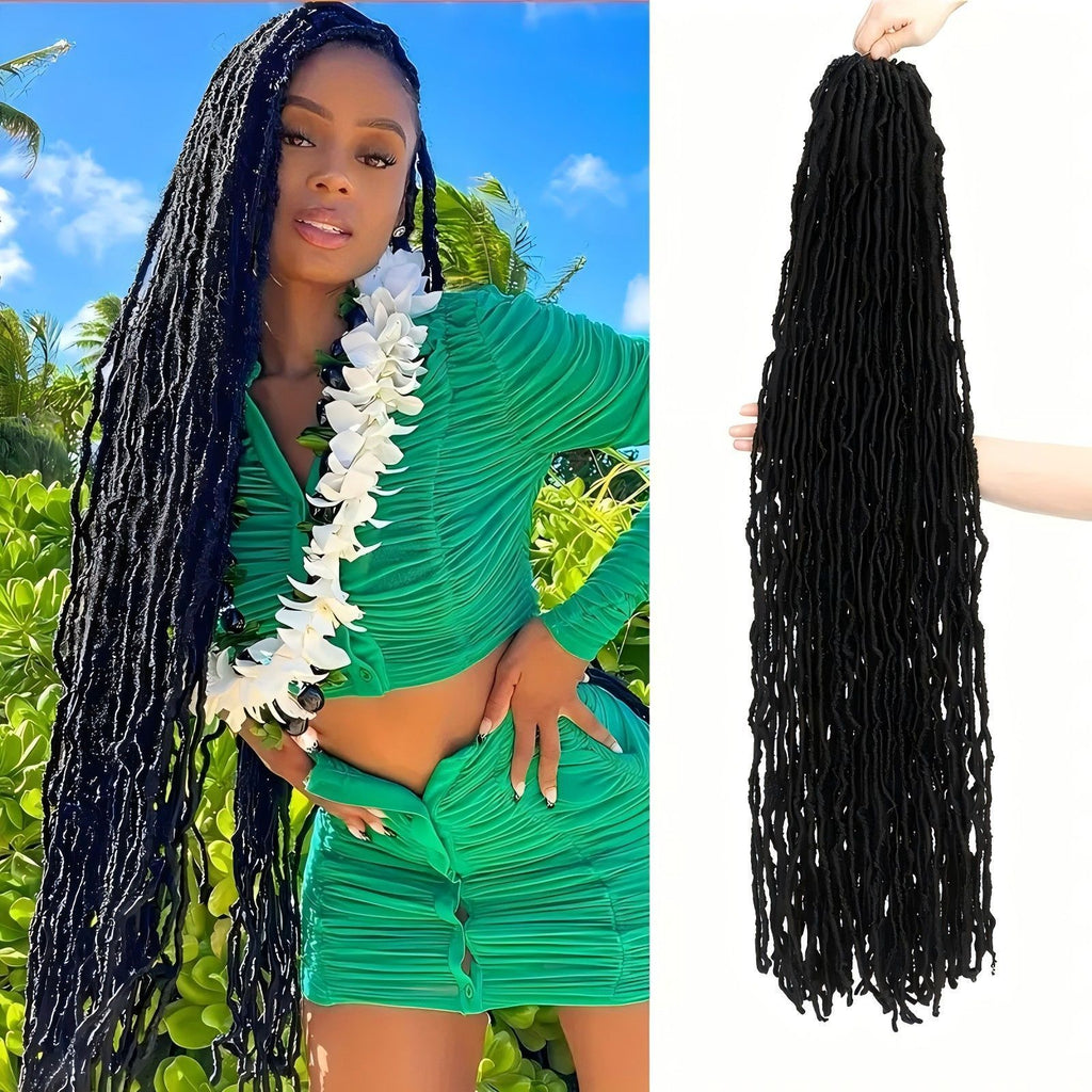 Earthworm Song Faux Locs Crochet Hair African Dreadlocks European and American Foreign Trade Synthetic Crochet Hair