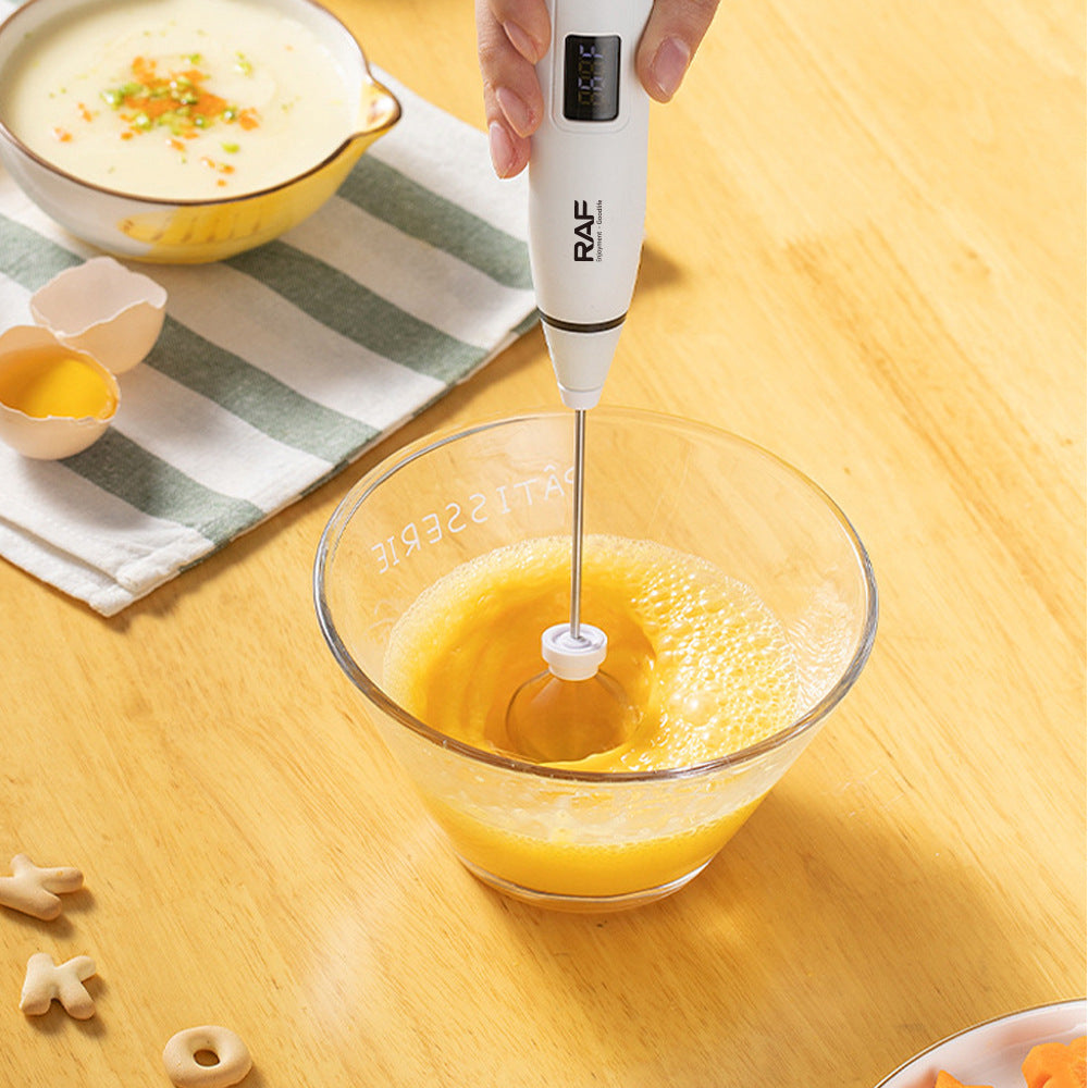 RAF EU Standard Electric Egg Beater Household Handheld Egg Beater Cream Whisk Portable Compact