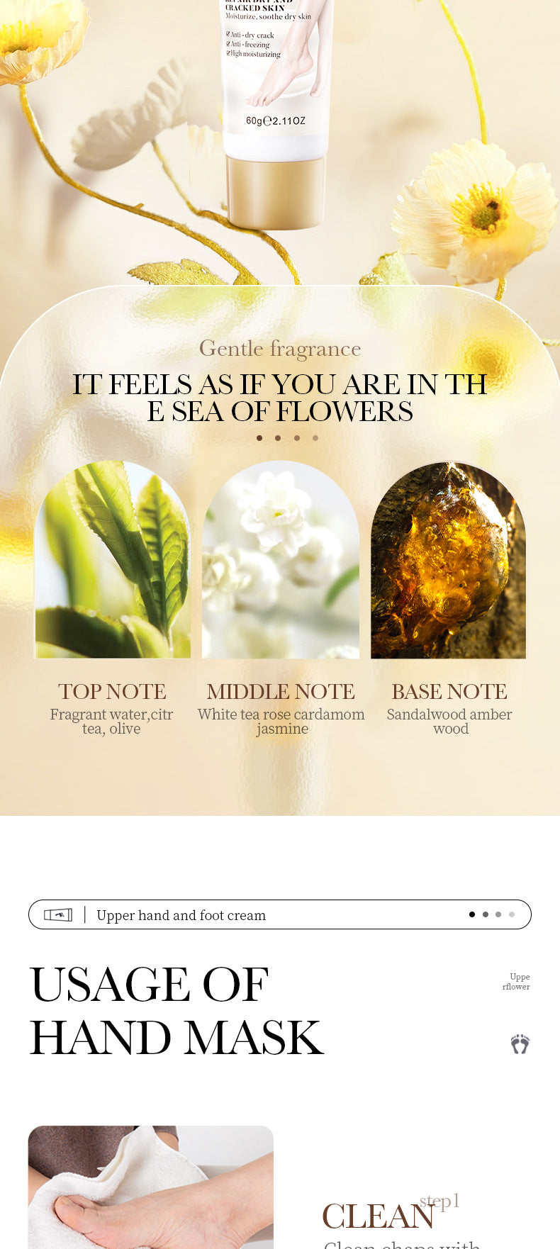 Full English Hand and Foot Cream60g SADOER Hydrating, moisturizing, anti-cracking, hydrating fragrance hand cream for  foreign trade wholesale