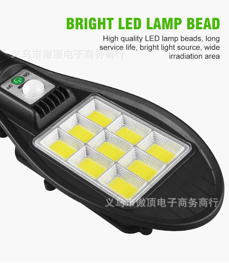 Outdoor Solar Light Human Body Sensing Wall Light Integrated Street Light with Remote Control Garden Light Waterproof Garden Light