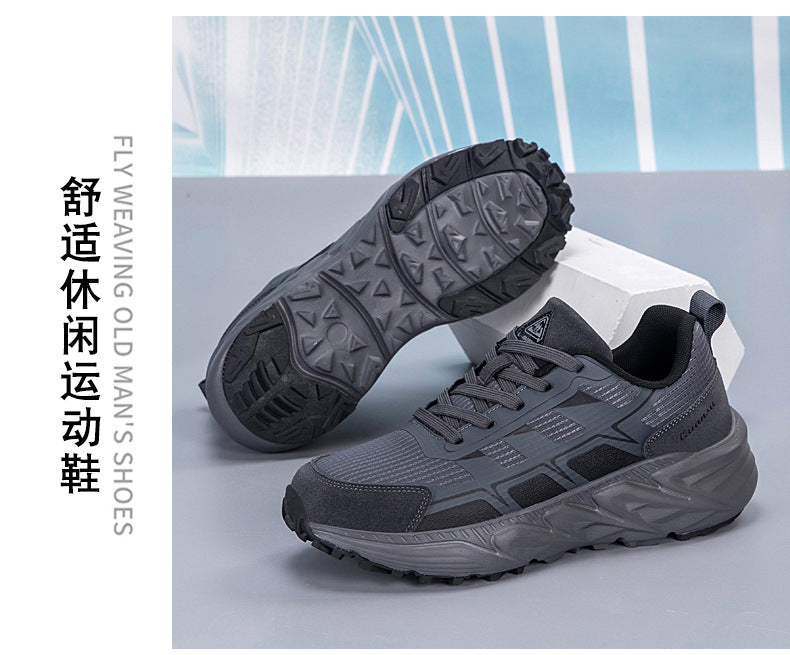 Breathable Casual Versatile Sneakers2024Autumn New Anti-Slip Running Shoes for Teenagers Lightweight Shock-Absorbing Trendy Shoes