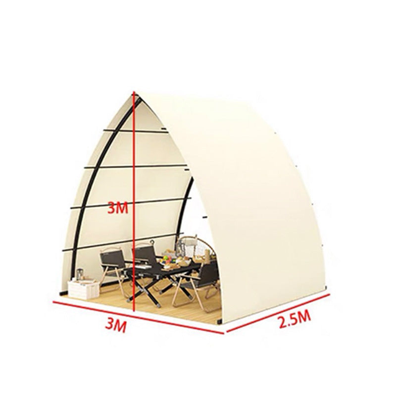 Outdoor Small Sailboat Tent Indoor and Outdoor Internet Celebrity Dining BBQ Tent Small Waterproof Windproof Beach Camping Tent