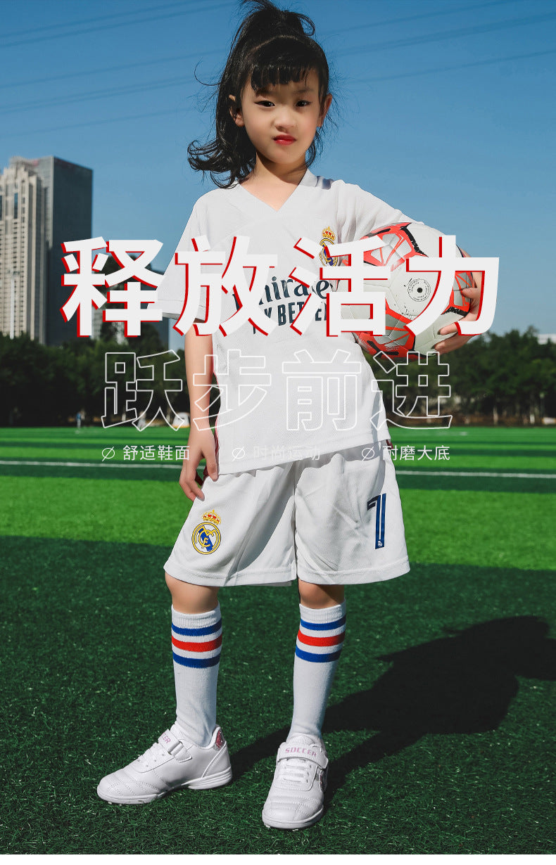 New football shoes for men and women with Velcro for children TF Broken Nail Style Youth Student Grassland Flat Training Shoes