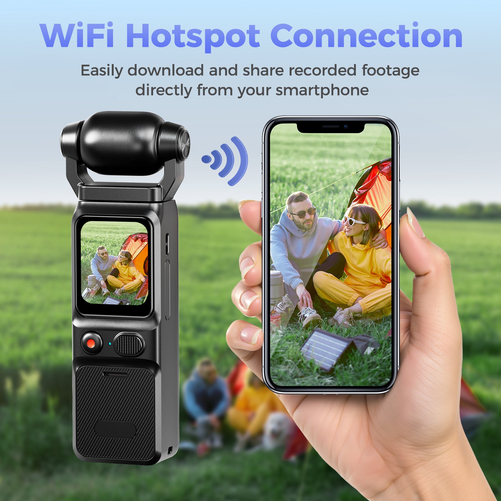 Handheld4K Ultra-clear Travel Camera2D Touch Screen Gyroscope Algorithm Anti-Shake WIFI Interconnected Movement VOLG Camera