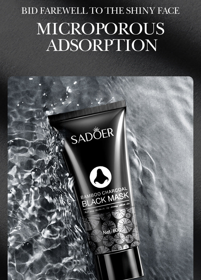 Full English Bamboo Charcoal Blackhead Absorbing Nose Mask Patch SADOERT District Nursing60g  Foreign Trade Skincare Wholesale