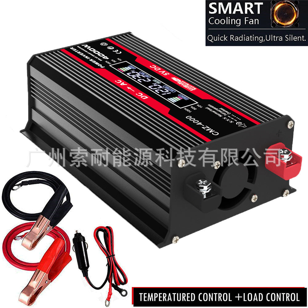 300W Car Power Inverter 12V Turn110V220V Intelligent Digital Display Vehicle Inverter
