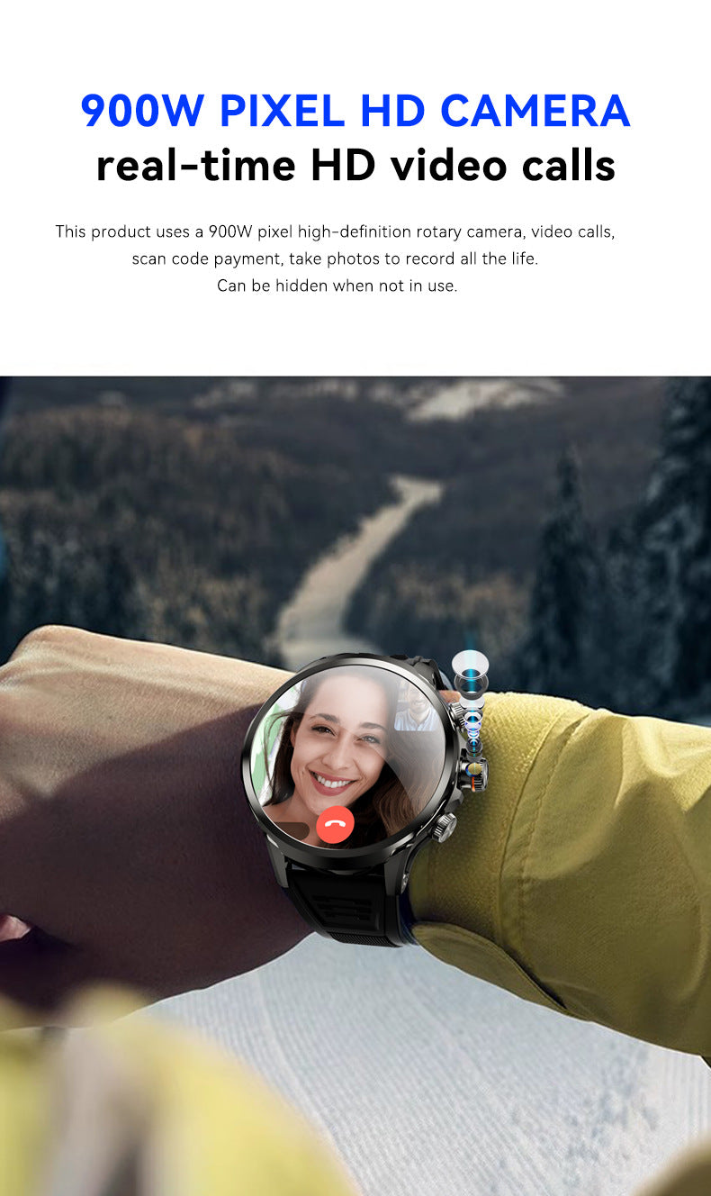 H18 Pro Smart Watch5G SIM Card Global Communication Google APP Download Rotating Camera Video Call Photo